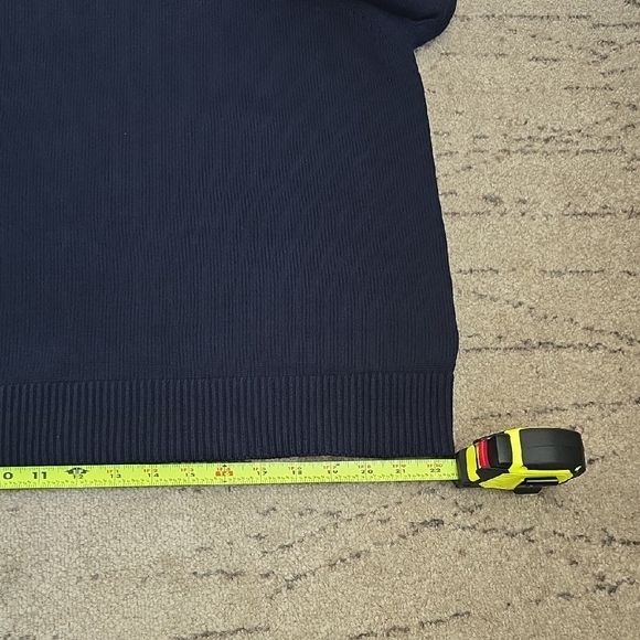 Quince Navy 100% Organic Cotton Mock Neck Sweater, XL, NWT - Picture 9 of 11